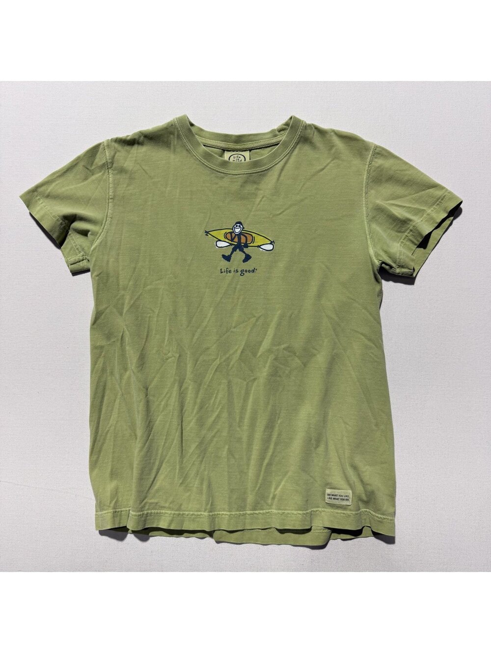 Life is Good Green Kayak Graphic Tee Women's Outdoorsy